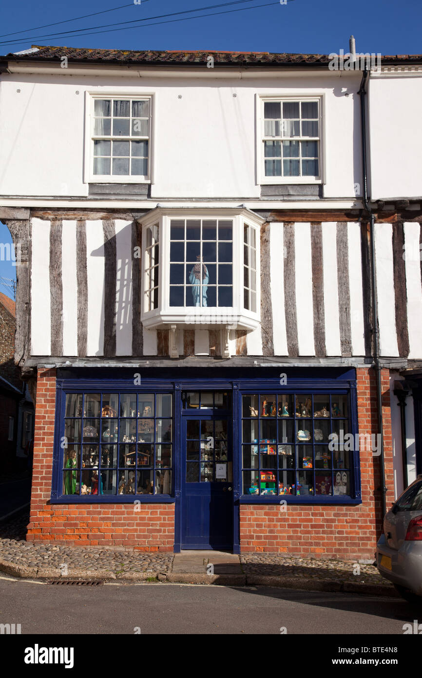 Une ère Tudor shop dans la ville de pèlerinage de peu de Walsingham, Norfolk, UK Banque D'Images