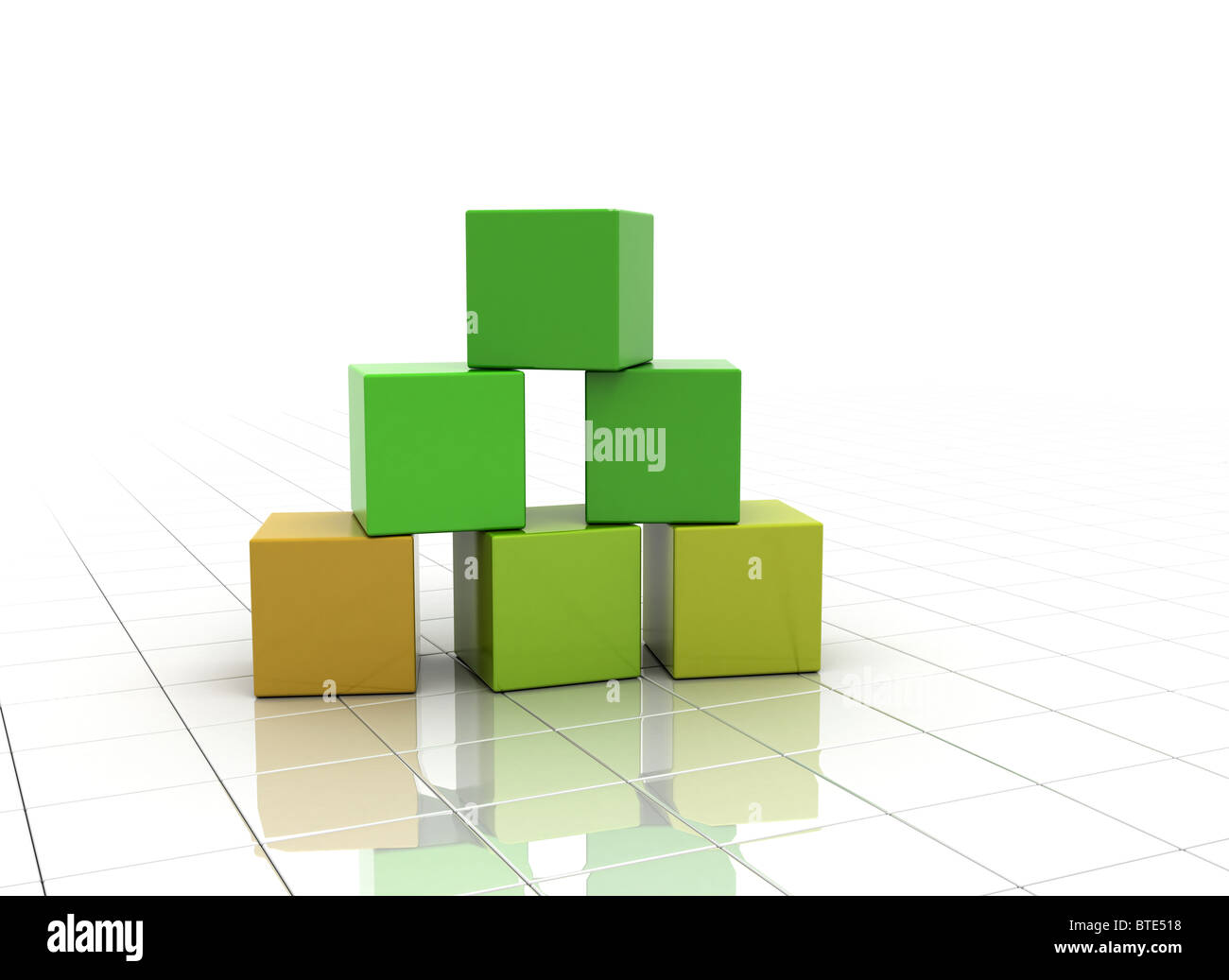 La construction de blocs de couleur Banque D'Images