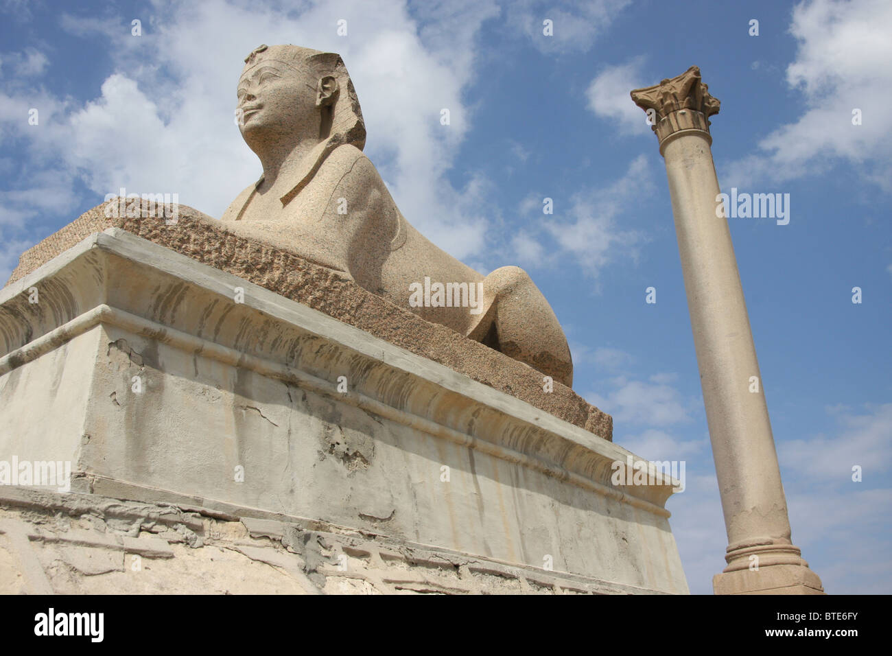 La colonne de Pompée à Alexandrie, Egypte Banque D'Images