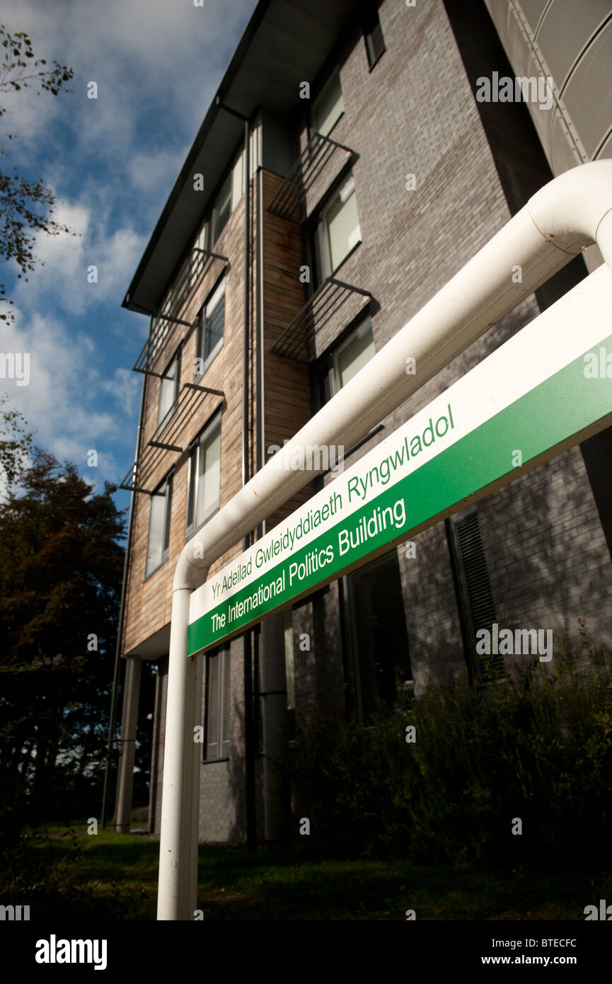 La politique internationale au Ministère de l'Université d'Aberystwyth, Pays de Galles, Royaume-Uni Banque D'Images