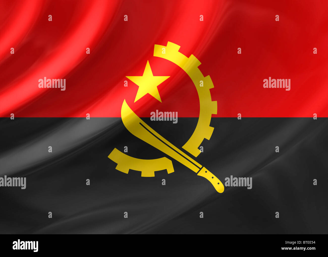 drapeau de l’Angola Banque D'Images