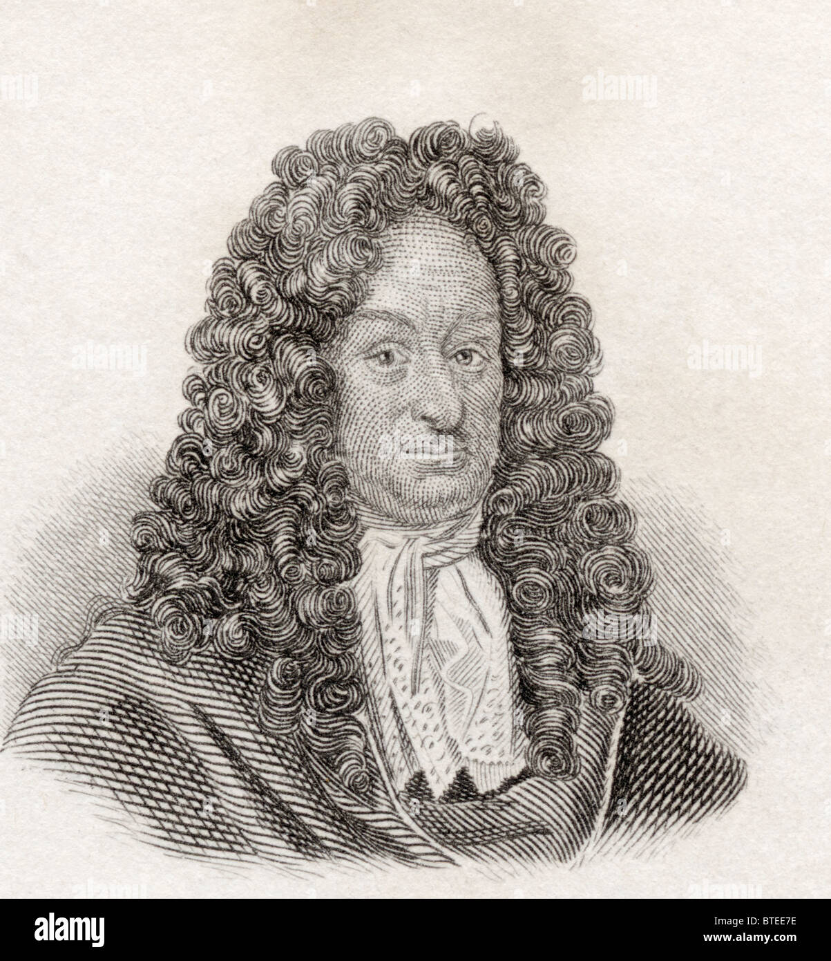En 1646, Gottfried Wilhelm Leibniz pour 1716. Mathématicien et philosophe allemand. Banque D'Images