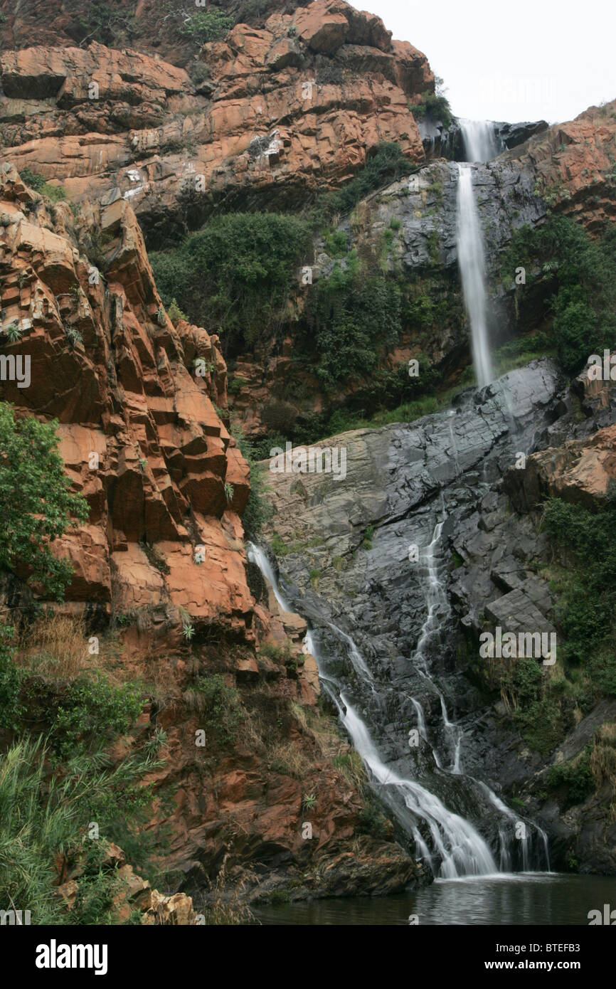 Cascade de Walter Sisulu Botanical Gardens Banque D'Images