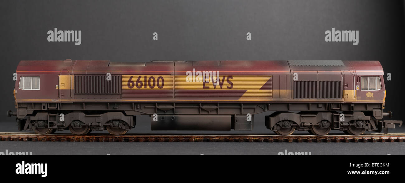 Locomotive Diesel de la classe 66 dans l'état Banque D'Images