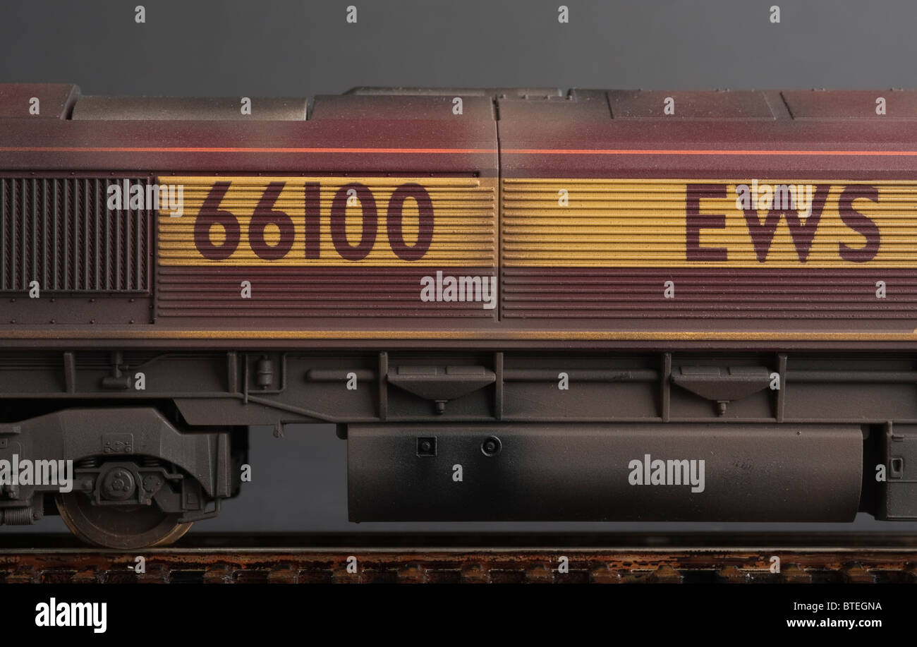 Locomotive Diesel de la classe 66 dans l'état Banque D'Images