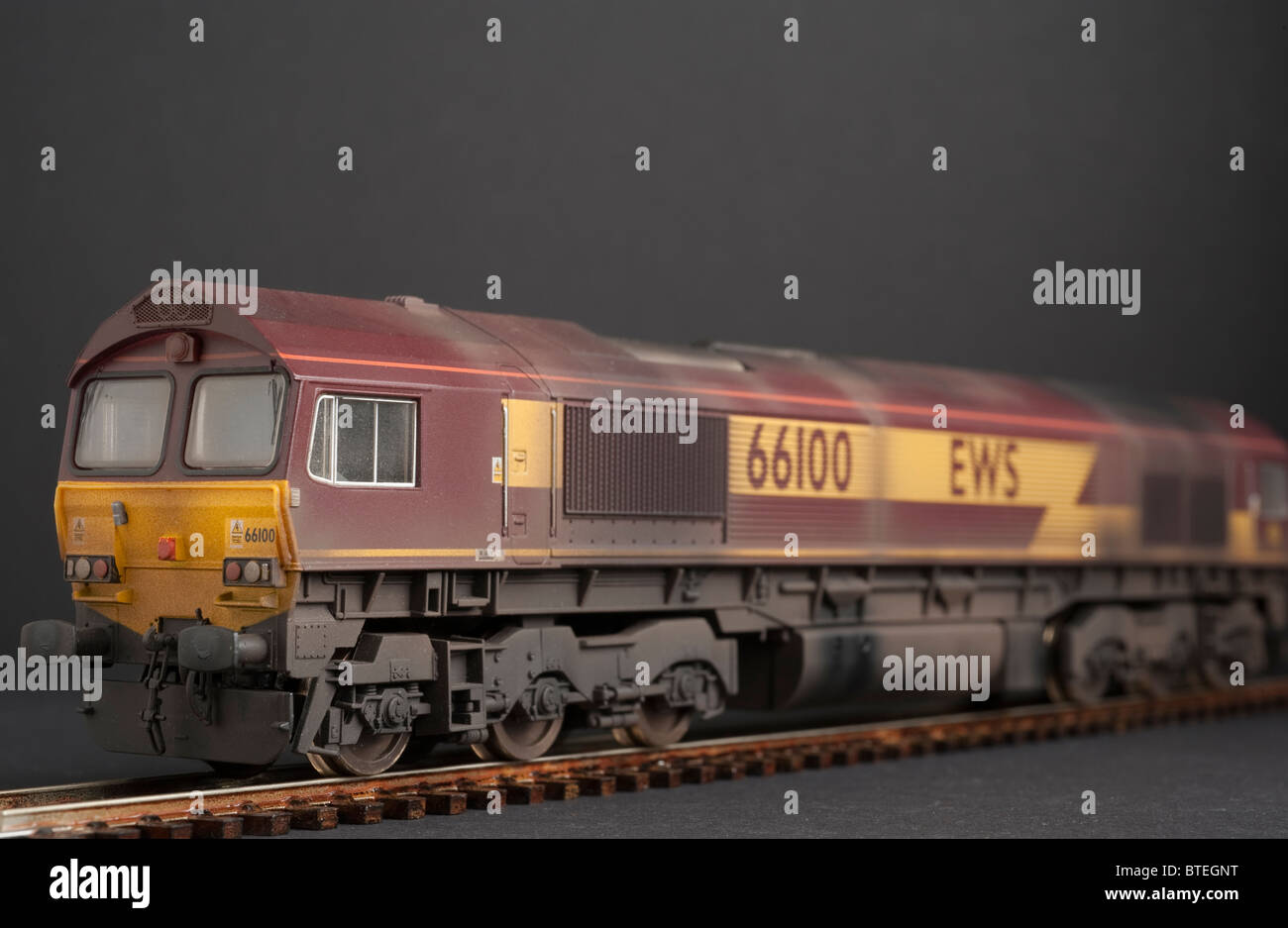 Locomotive Diesel de la classe 66 dans l'état Banque D'Images