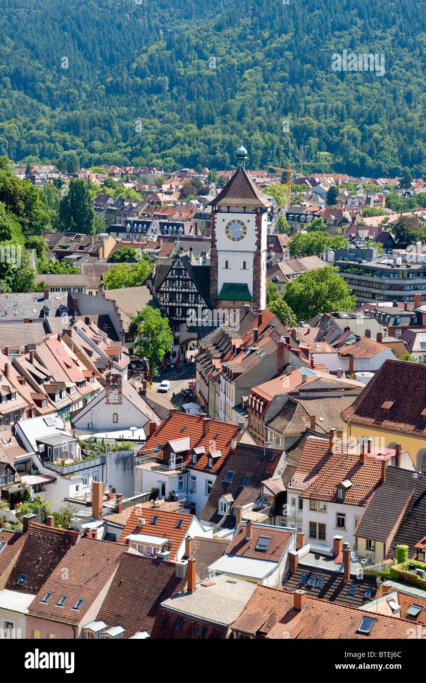 Vue de la ville de Fribourg dans la Forêt-Noire, Allemagne Banque D'Images