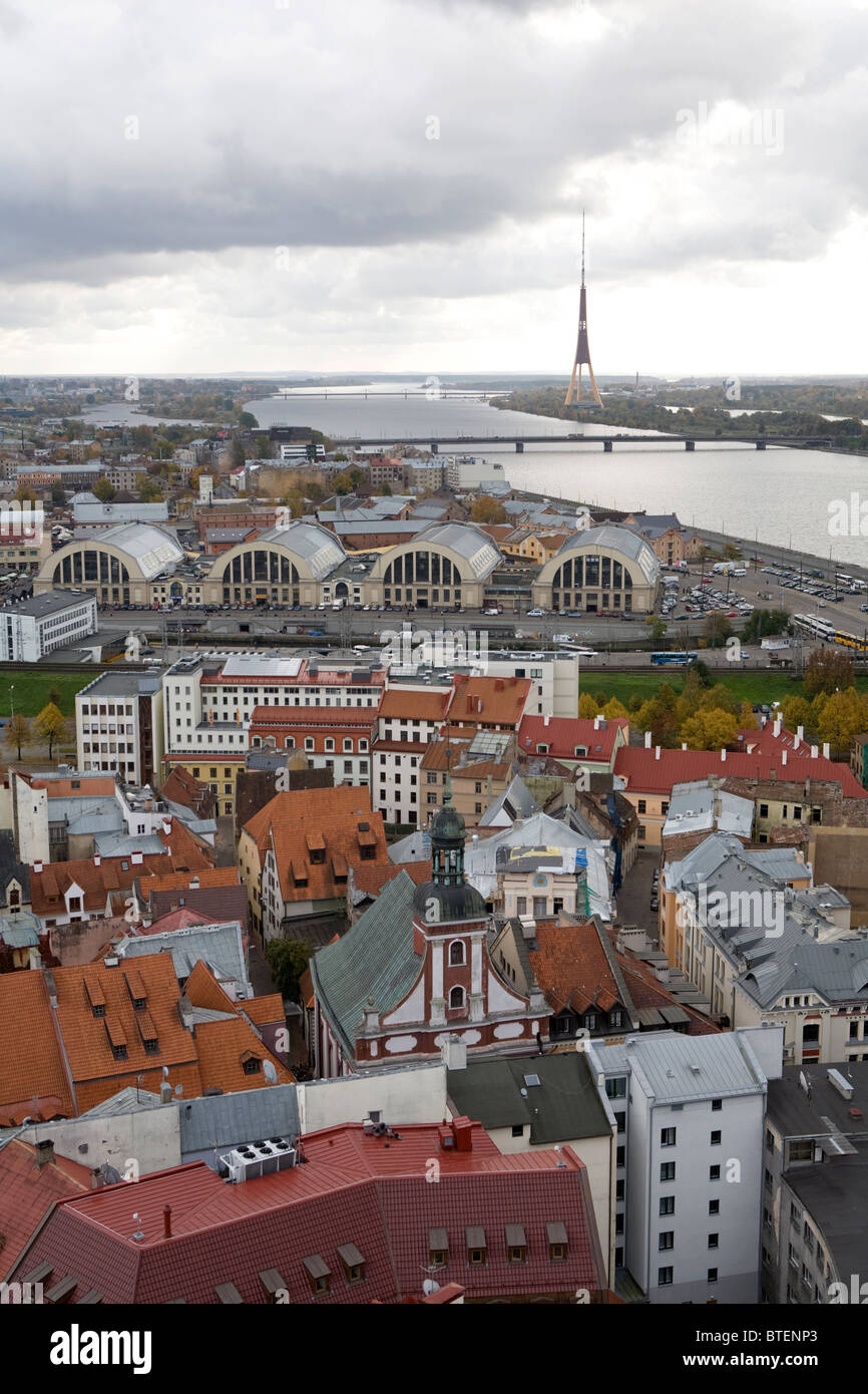 Vue sur la ville, Riga, Lettonie Banque D'Images