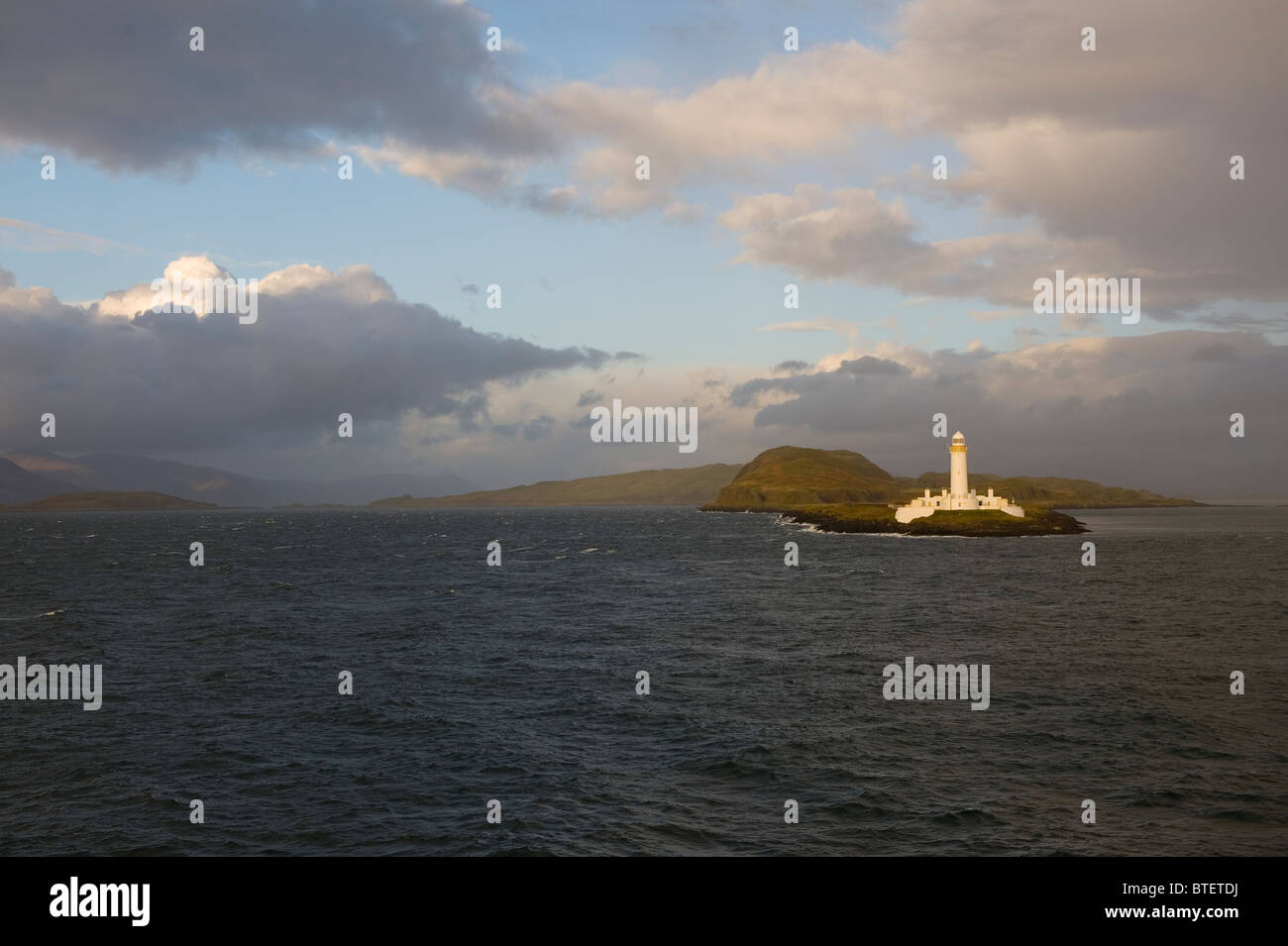Île de Mull, en Ecosse. Phare de Lismore sur l'île de Lismore construite par Robert Stevenson en 1833 protège la navigation dans le Banque D'Images