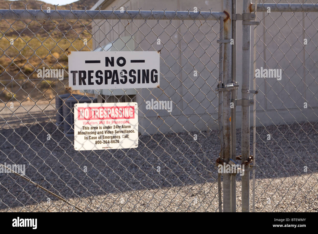 Aucun signe d'intrusion Banque D'Images