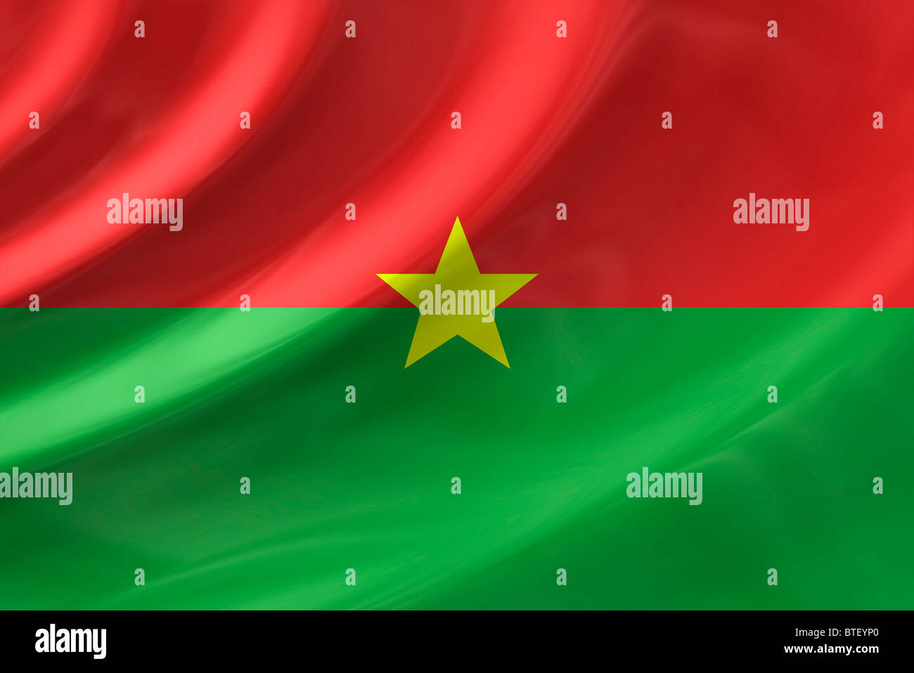 Drapeau du burkina faso Banque D'Images
