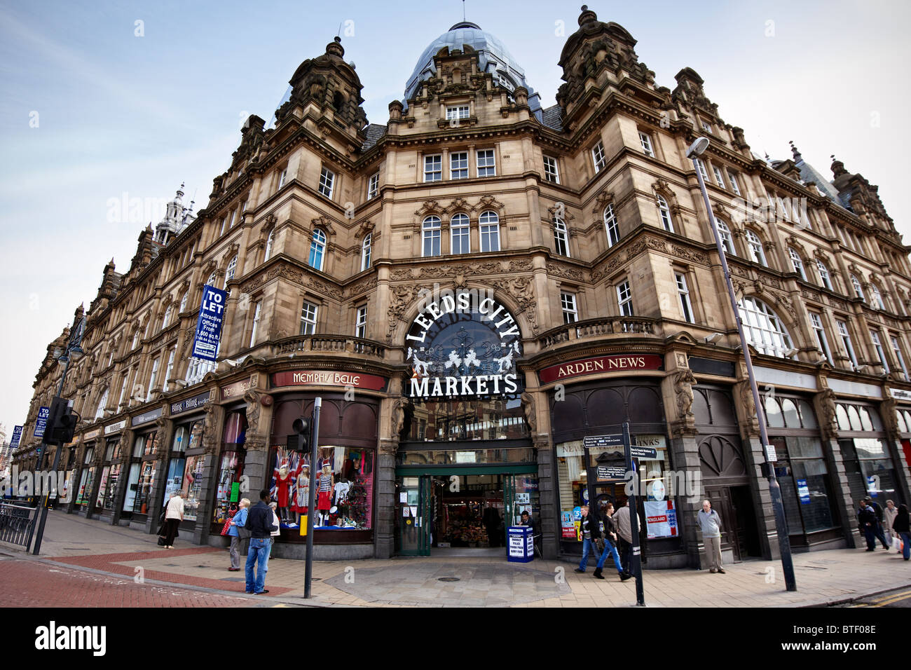 Les marchés de la ville de Leeds, également connu sous le nom de Leeds Kirkgate Market, West Yorkshire Banque D'Images