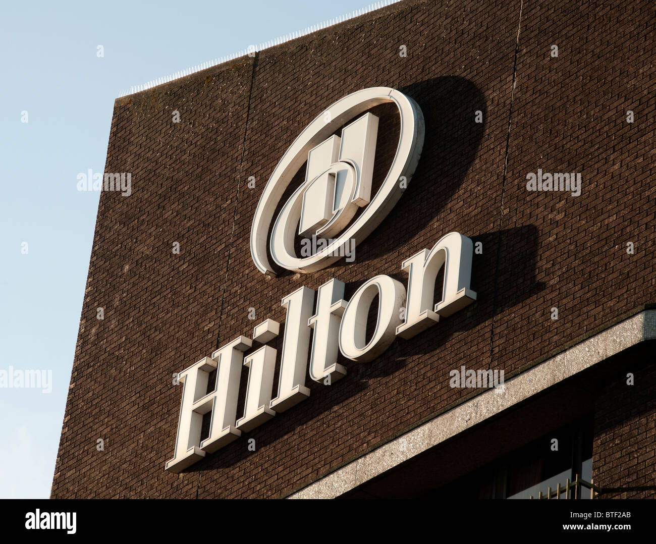 Logo de l'hôtel Hilton Banque D'Images