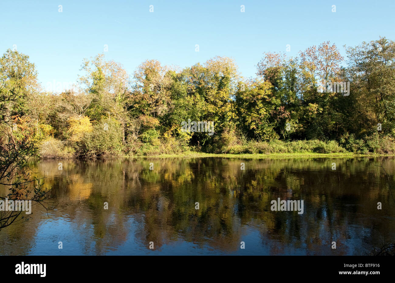 Belle journée ensoleillée sur l'Erne Co Cavan Irlande Banque D'Images