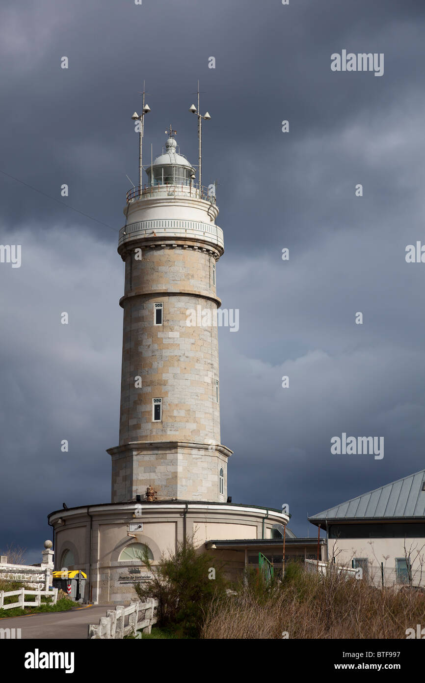 Le phare de Cabo mayor, Santander, Cantabria, ESPAGNE Banque D'Images