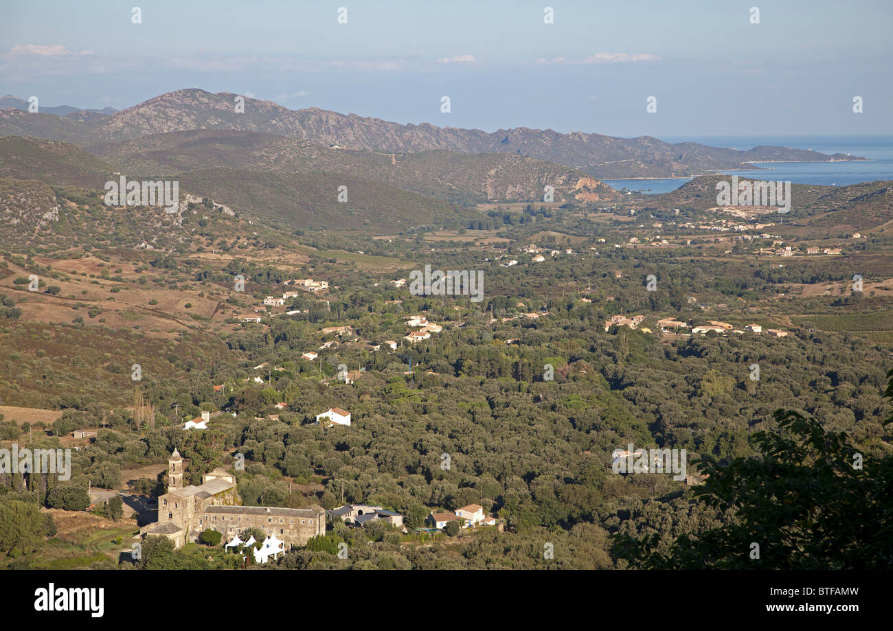 Désert des Agriates et la baie de St Florent Corse Banque D'Images