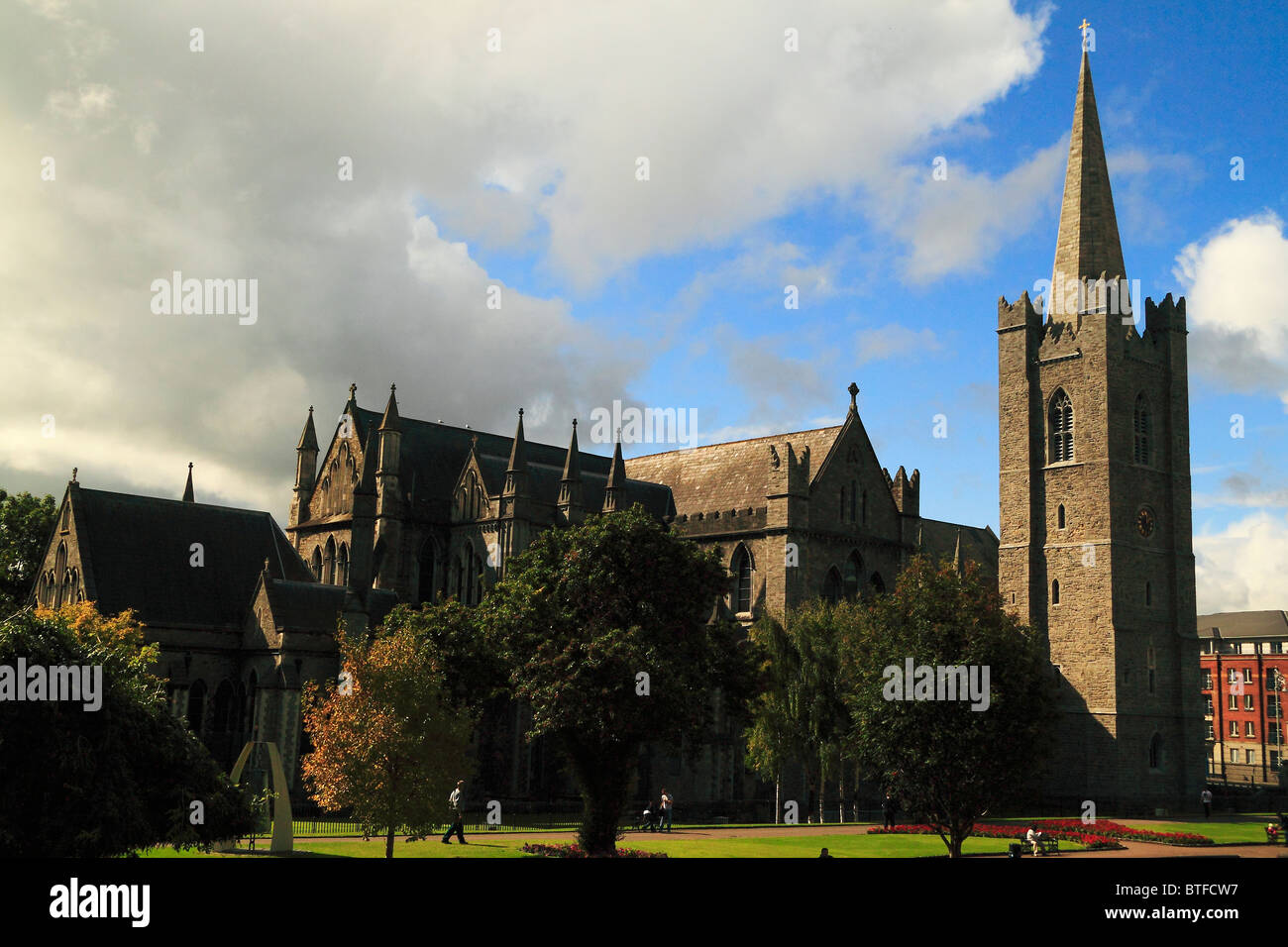 Une vue de la cathédrale Saint Patrick à Dublin, Irlande Banque D'Images