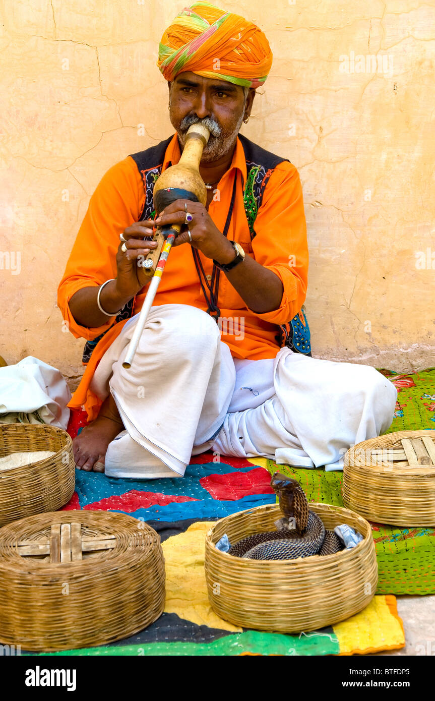 Charmeur de serpent, Jodhpur, Inde Banque D'Images