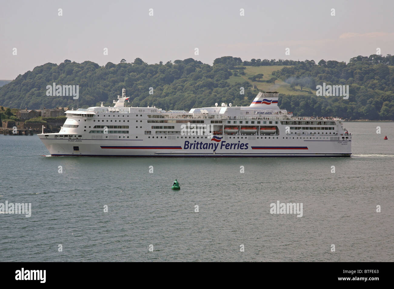 Navire de Brittany Ferries dans Plymouth Banque D'Images