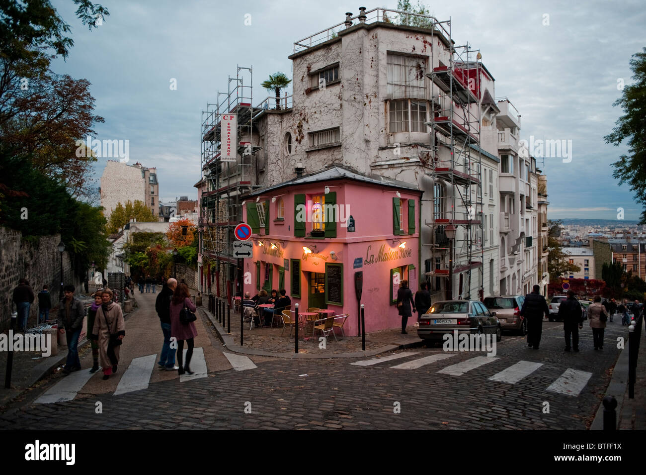 Paris, France, scène de rue, en Visite de Montmartre, Banque D'Images