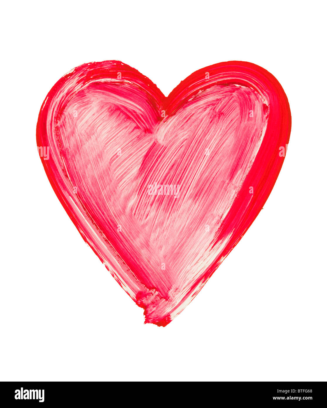 Coeur peint - Valentine - symbole de l'amour Banque D'Images