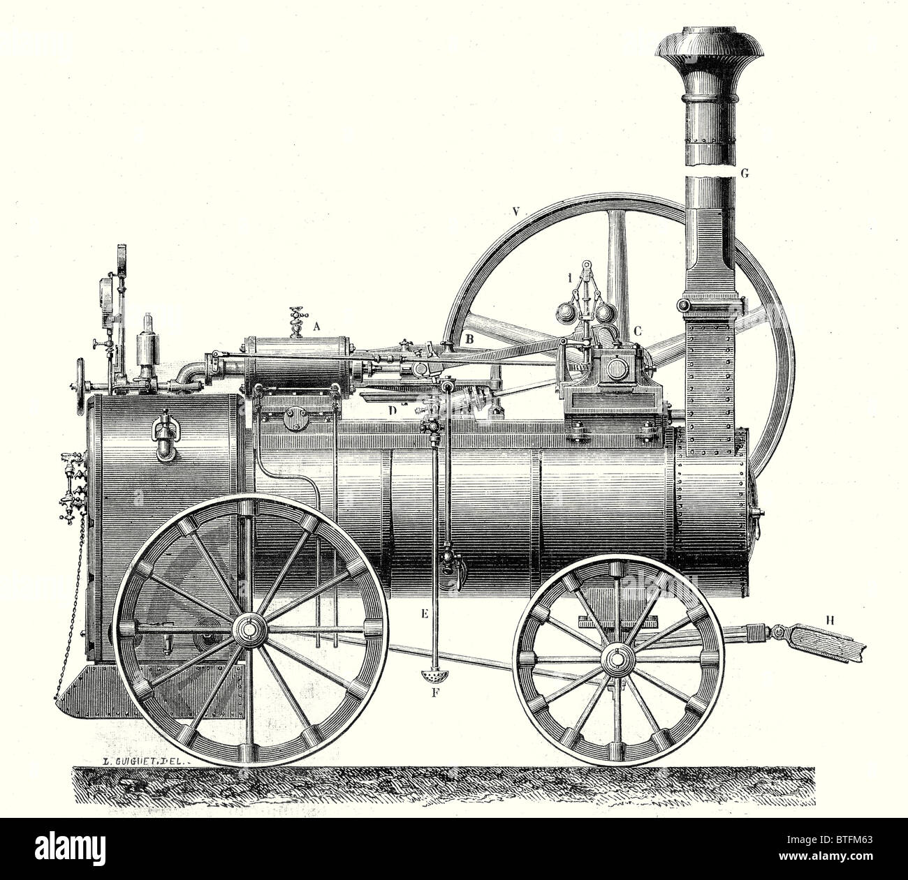 M. Calla's moteur de traction Banque D'Images