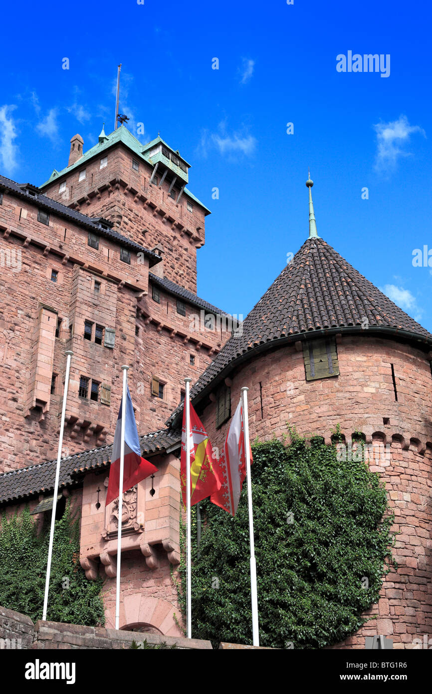 Château du Haut-Koenigsbourg, Orschwiller, Alsace, France Banque D'Images