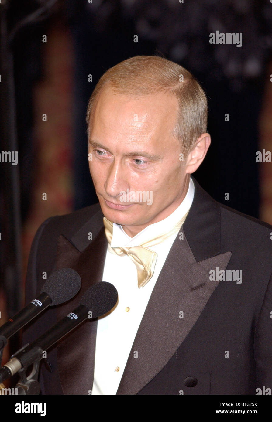 Le président Vladimir Poutine de la Fédération de Russie discours faisant à un banquet à Guildhall, lors d'une visite officielle en Grande-Bretagne Banque D'Images