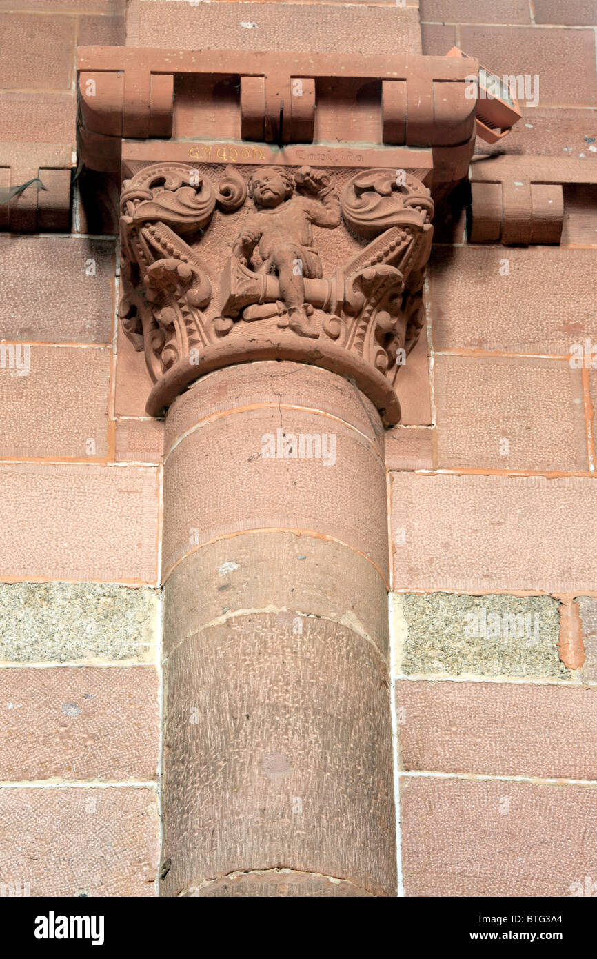 L'église gothique de Saint Georges, Selestat, Bas-Rhin, Alsace, France Banque D'Images