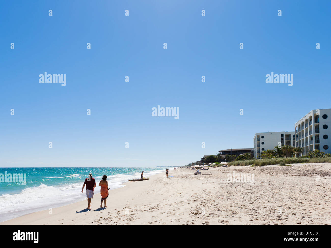 Plage à proximité du centre ville, à Vero Beach, Treasure Coast, Florida, USA Banque D'Images