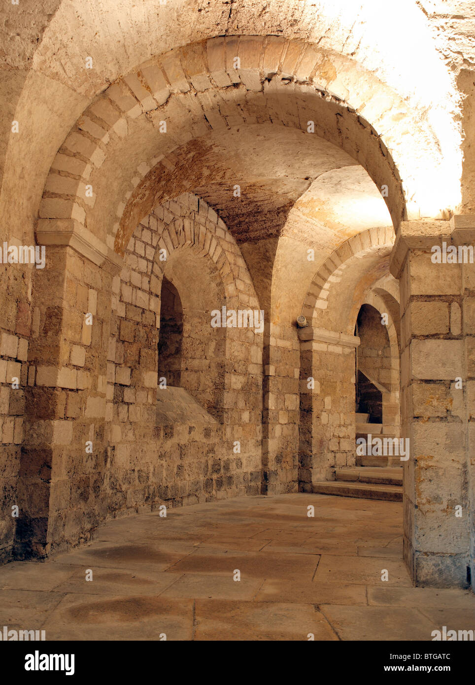 Crypte de la cathédrale (Saint-Etienne), Auxerre, Yonne, Bourgogne, France Banque D'Images
