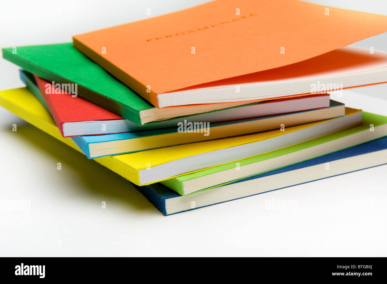 La forme de la pile de livres de couleur Banque D'Images