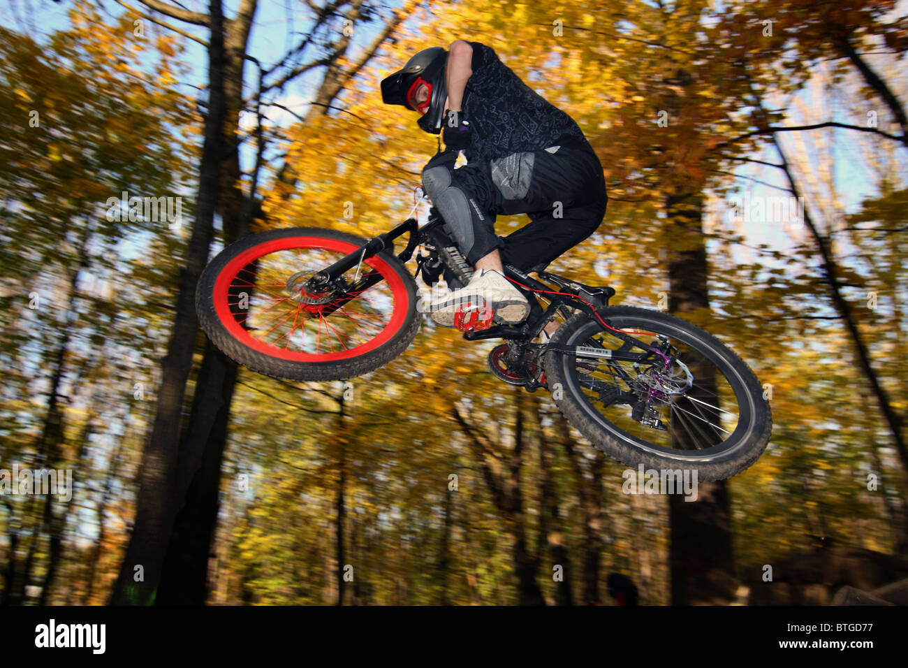 Vtt Dirt Jump. Banque D'Images