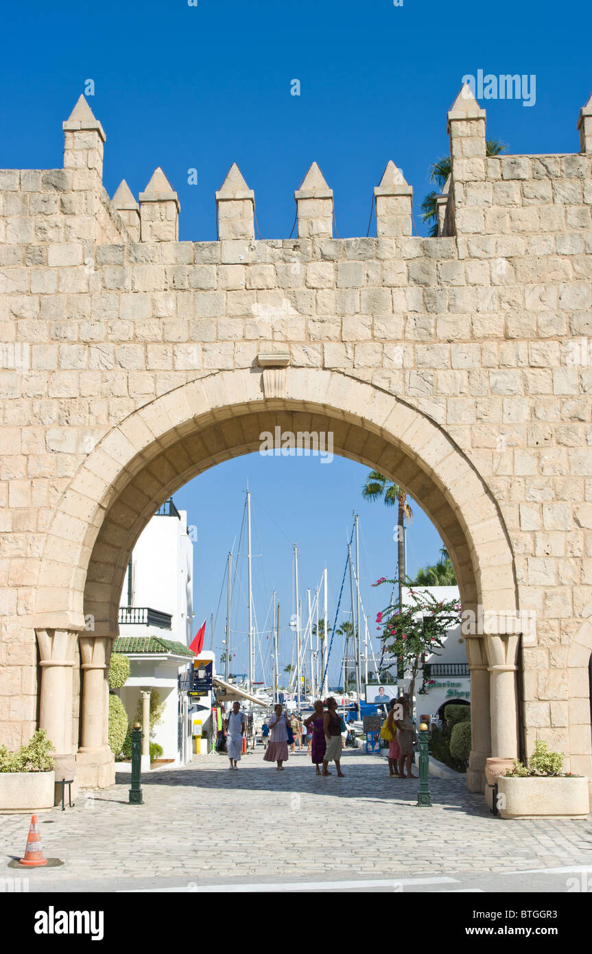 L'entrée du port , Port el Kantaoui , Tunisie Banque D'Images