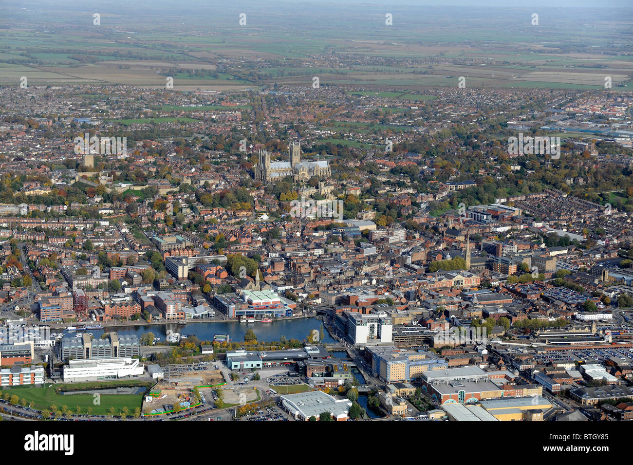 La ville de Lincoln, Lincolnshire, Angleterre du Nord Banque D'Images