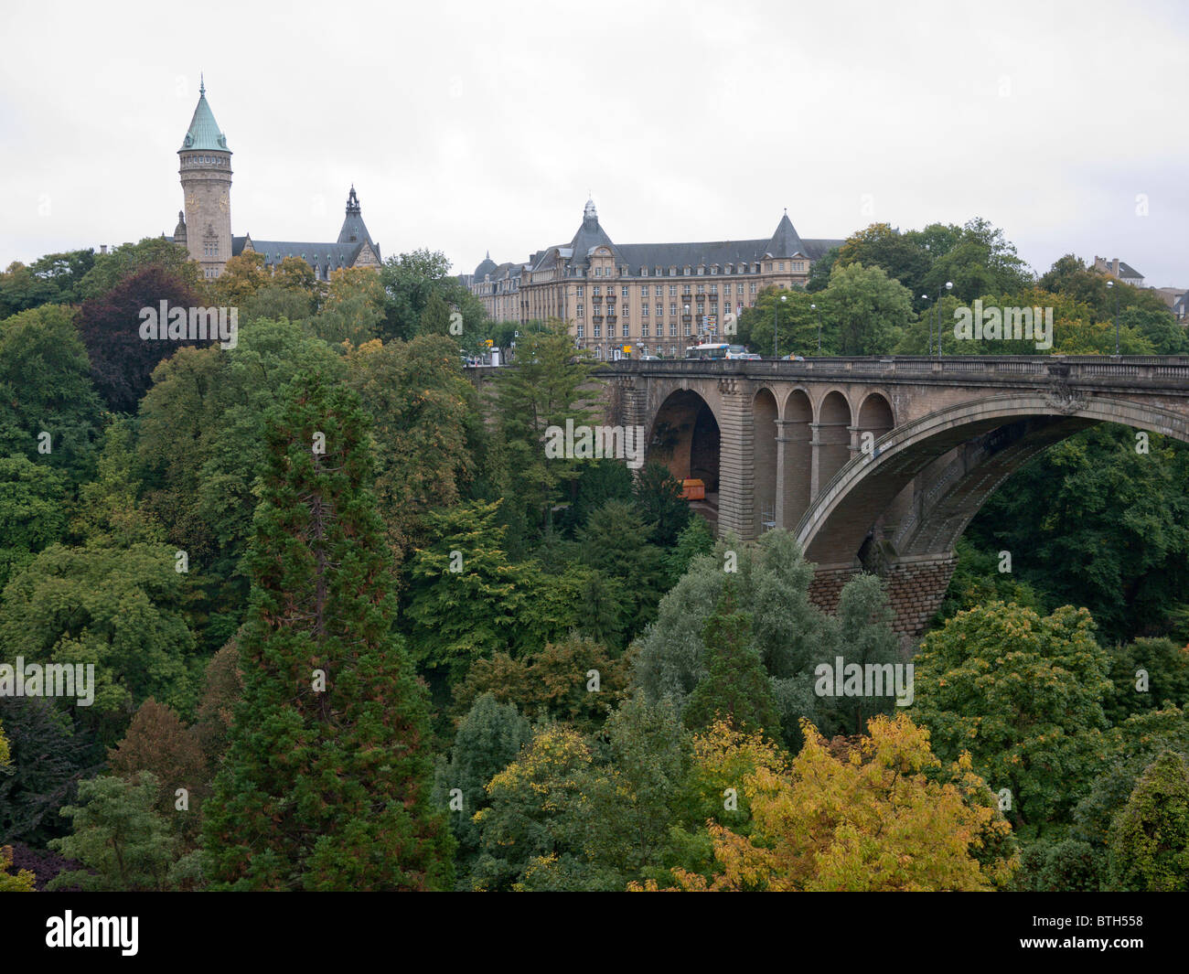 Vue de la banque museum Musée de al banque au Luxembourg Banque D'Images