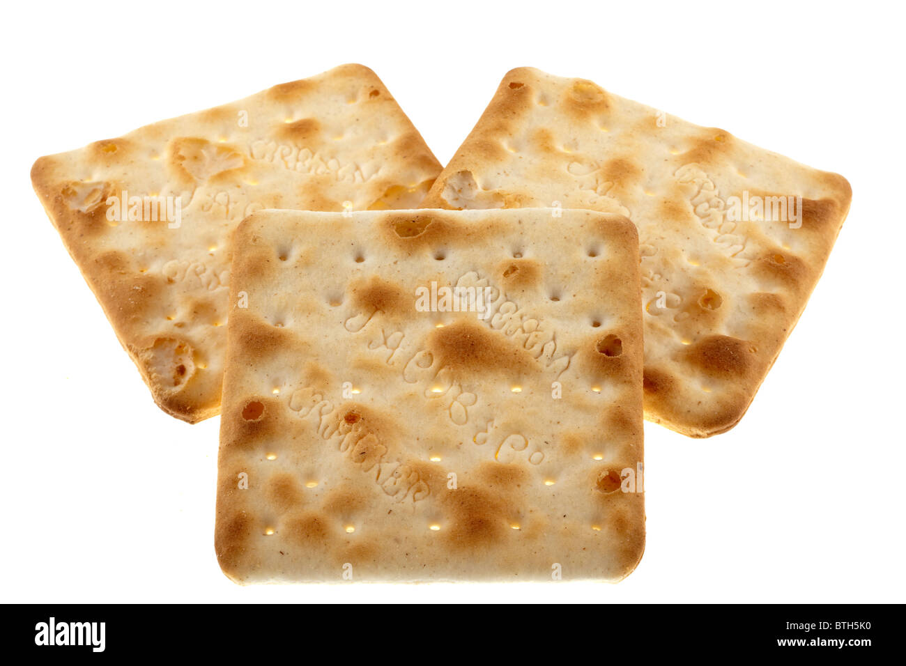 Trois biscuits craquelins crème Jacobs Banque D'Images