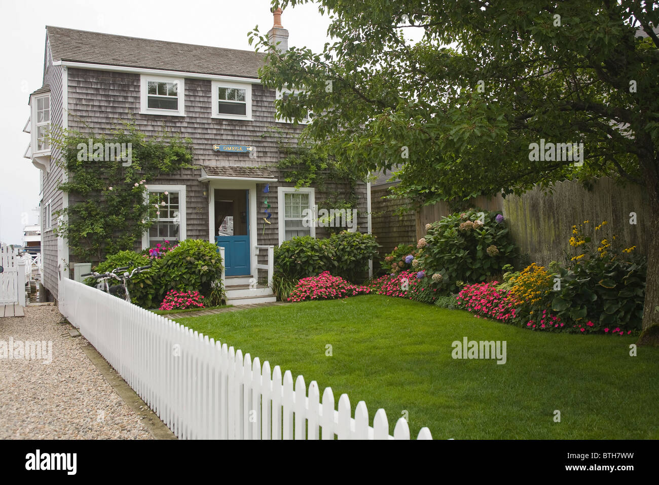 Quartier de Nantucket Massachusetts Banque D'Images