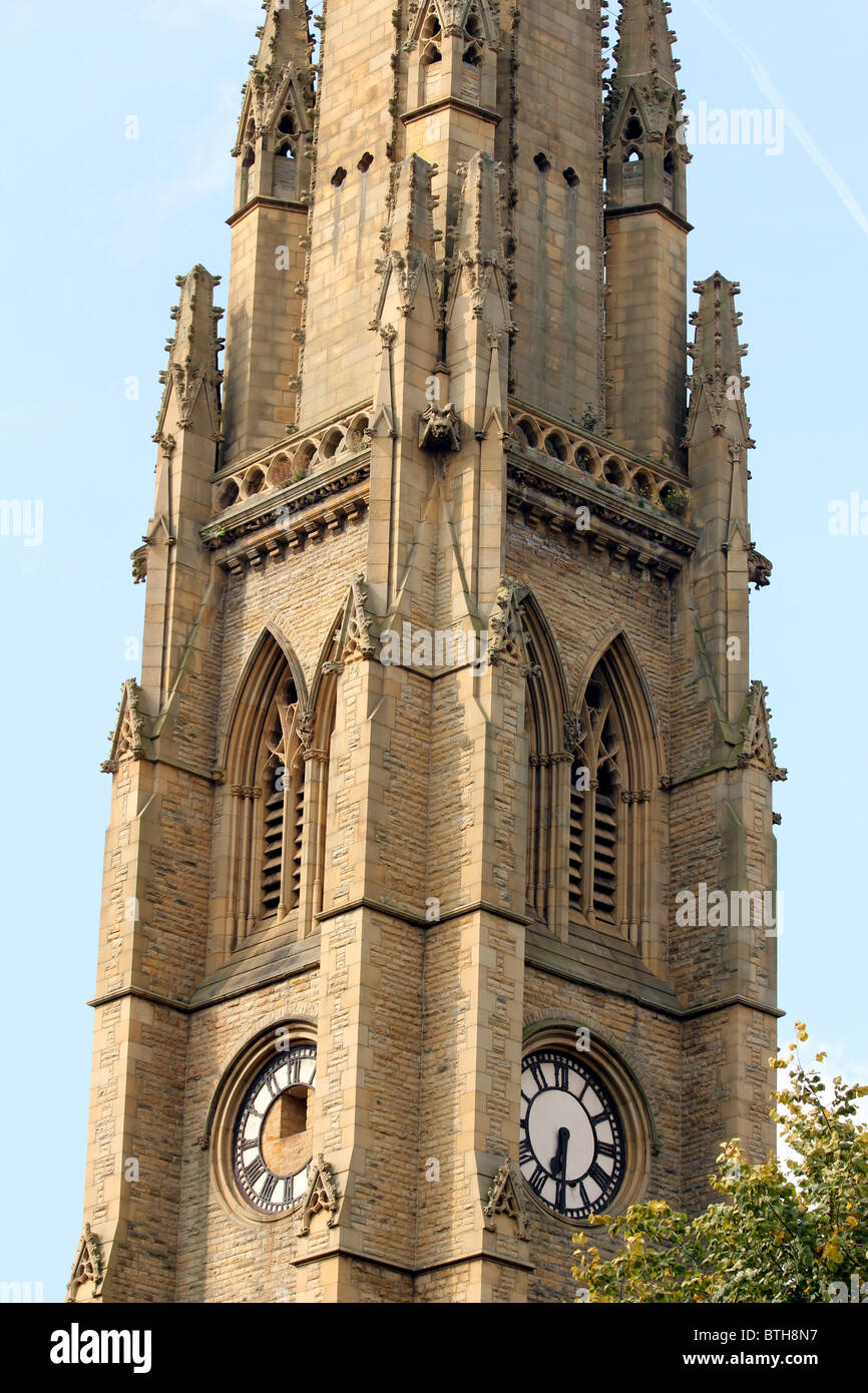 Le Square Church Halifax Yorkshire architecte Joseph James un dessin dans le style gothique Banque D'Images