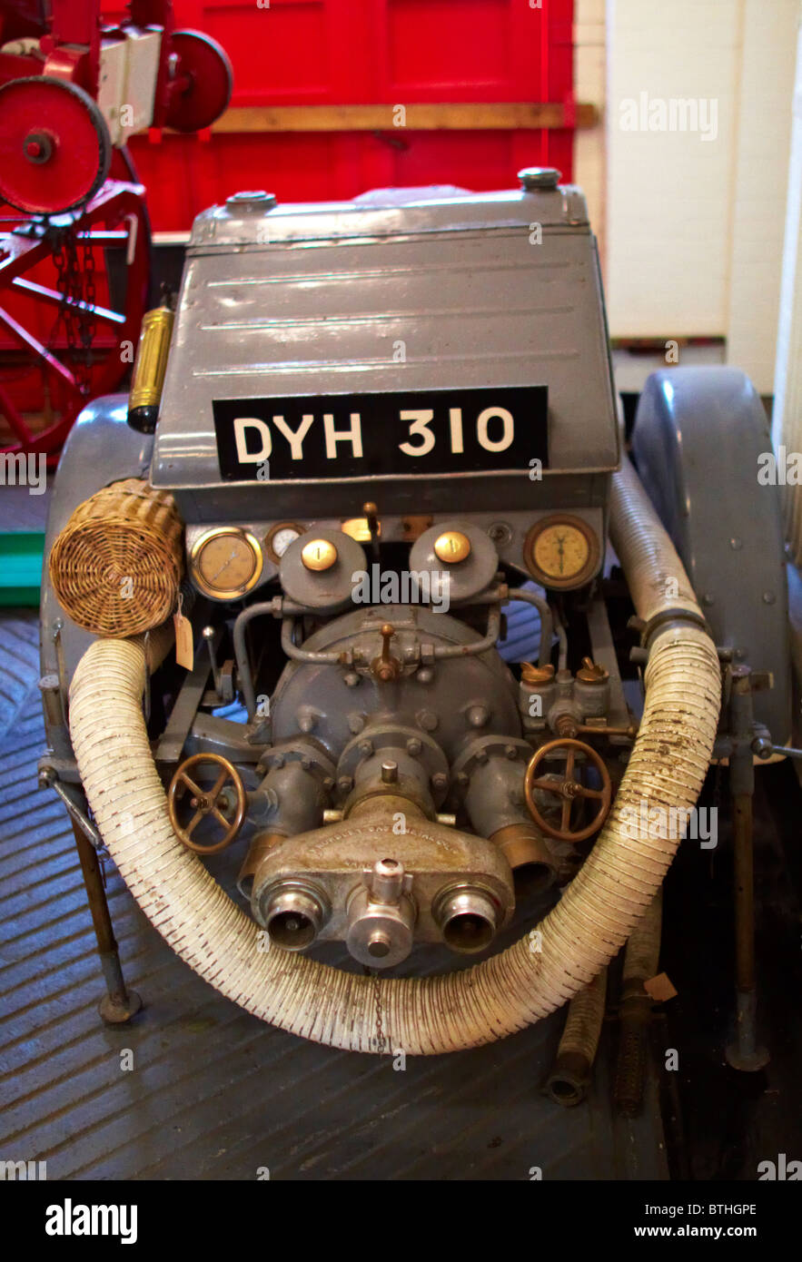 Vieux camion de pompiers à la London Fire Brigade Museum Banque D'Images