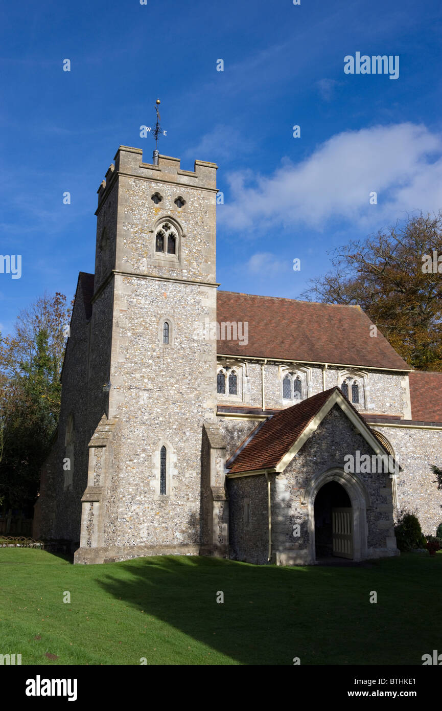 St Mary Magdalene, un 14e siècle église paroissiale rurale pays Chilterns dans Grand Hampden Buckinghamshire UK Banque D'Images