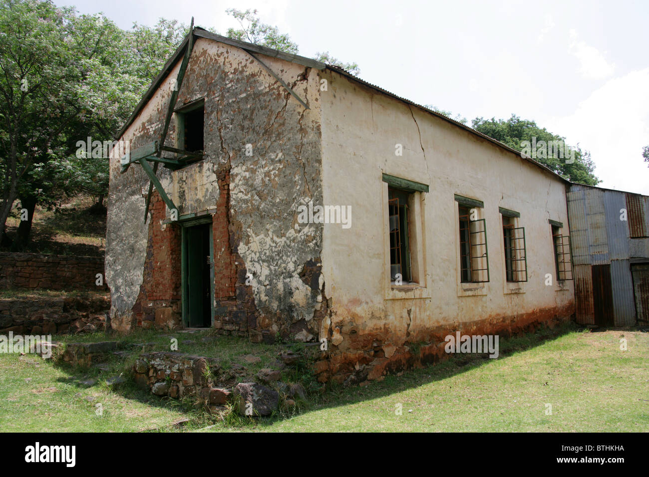 Ancien bâtiment de ferme, Botshabelo Historical Village, Afrique du Sud. Banque D'Images