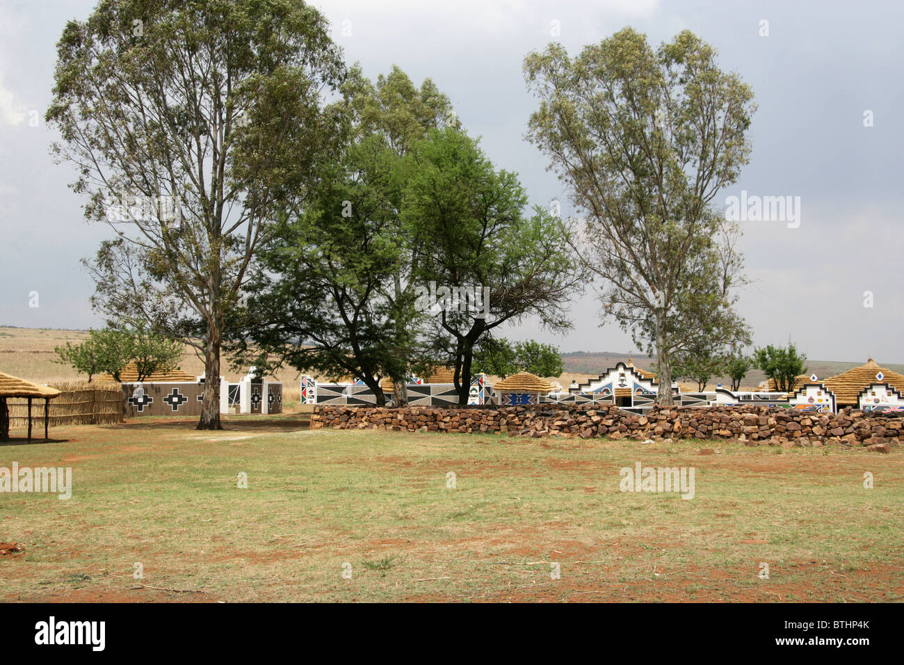 Village de la culture Ndebele, Botshabelo, Afrique du Sud. Banque D'Images