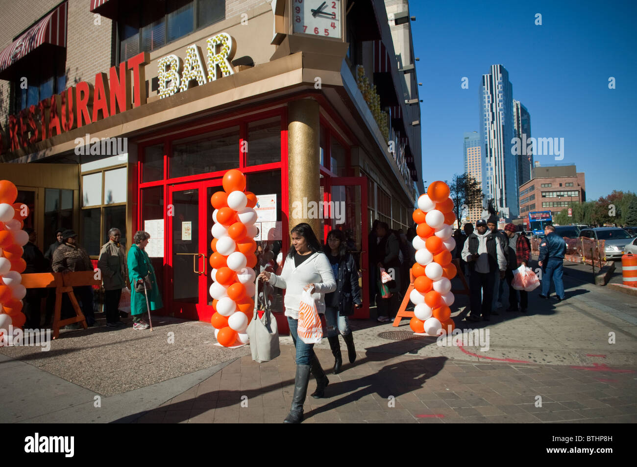 Le restaurant du Junior sur Flatbush Avenue, dans le centre-ville de Brooklyn à New York célèbre son 60e anniversaire Banque D'Images