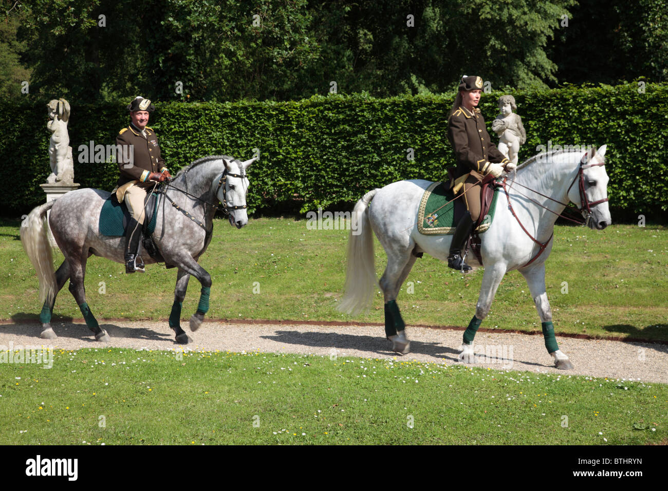 Les chevaux de l'Institut italien d'art équestre Banque D'Images