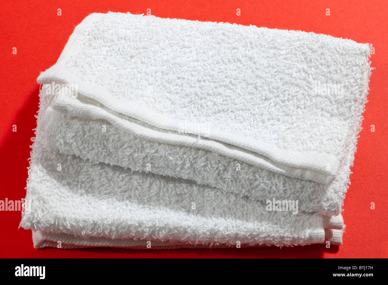 Deux serviettes visage blanc Banque D'Images