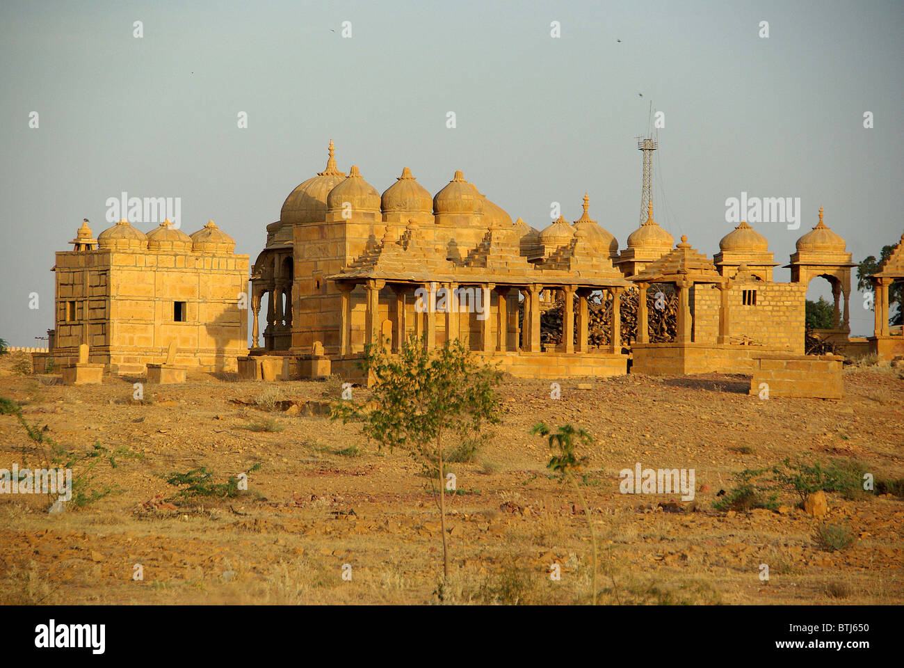 Tombes de Rajput du Rajasthan, Inde Banque D'Images