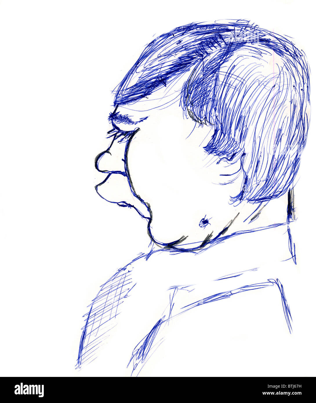 Dessin D Enfant Tete Du Garcon De Profil Faite D Un Enfant Photo Stock Alamy