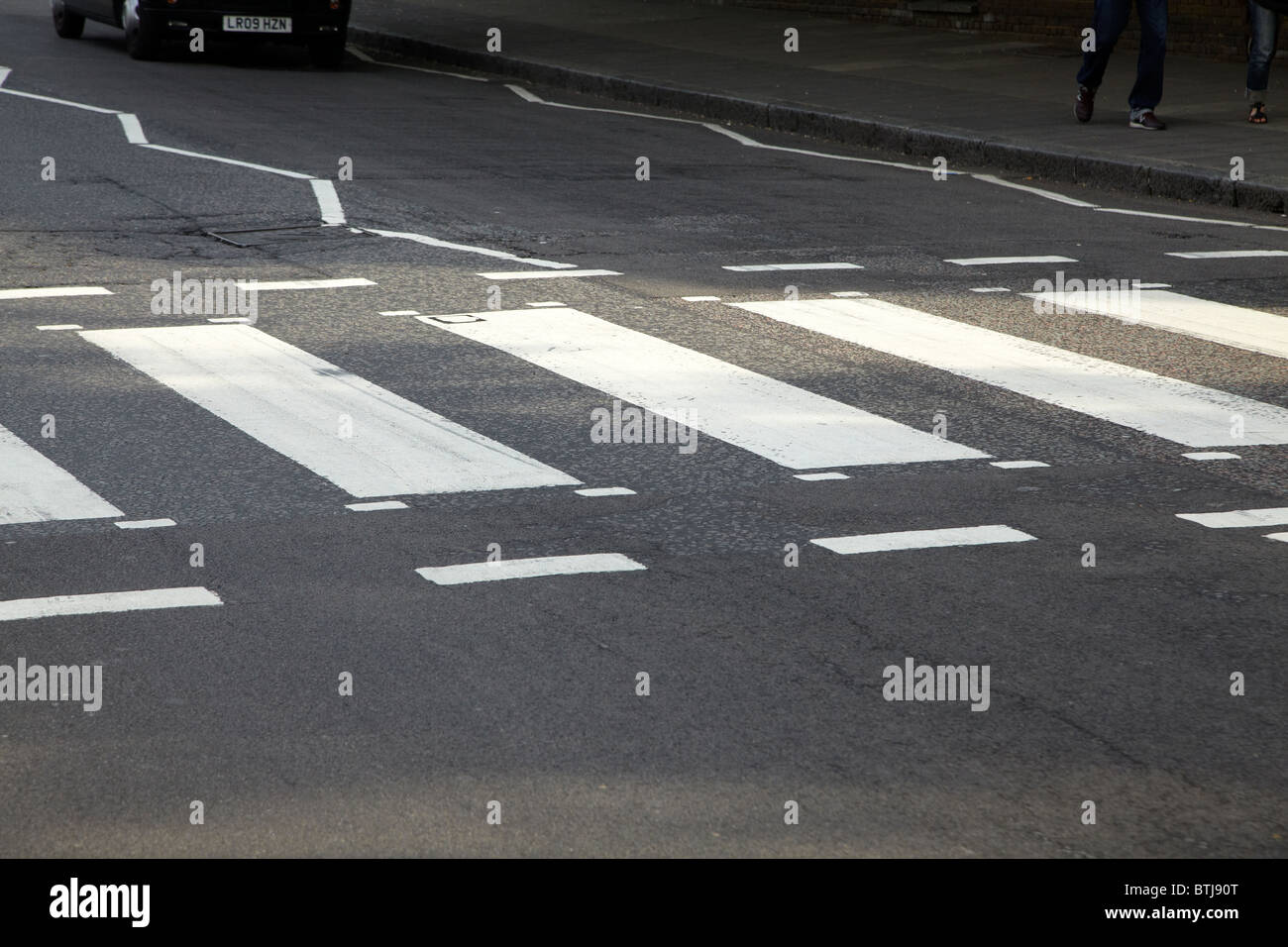 Célèbre passage piétons, Abbey Road, Londres NW8, Angleterre, Royaume-Uni Banque D'Images