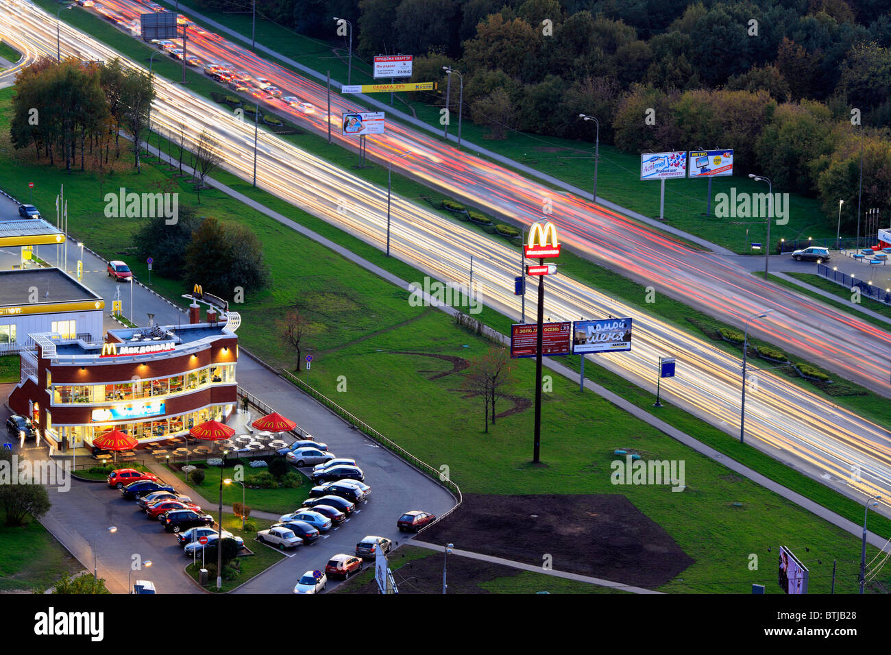 Le trafic urbain, Moscou, Russie Banque D'Images